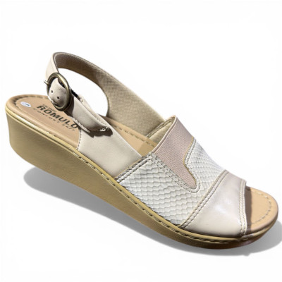 Romulo Sandalia Beige Crema Mujer Ref 7086